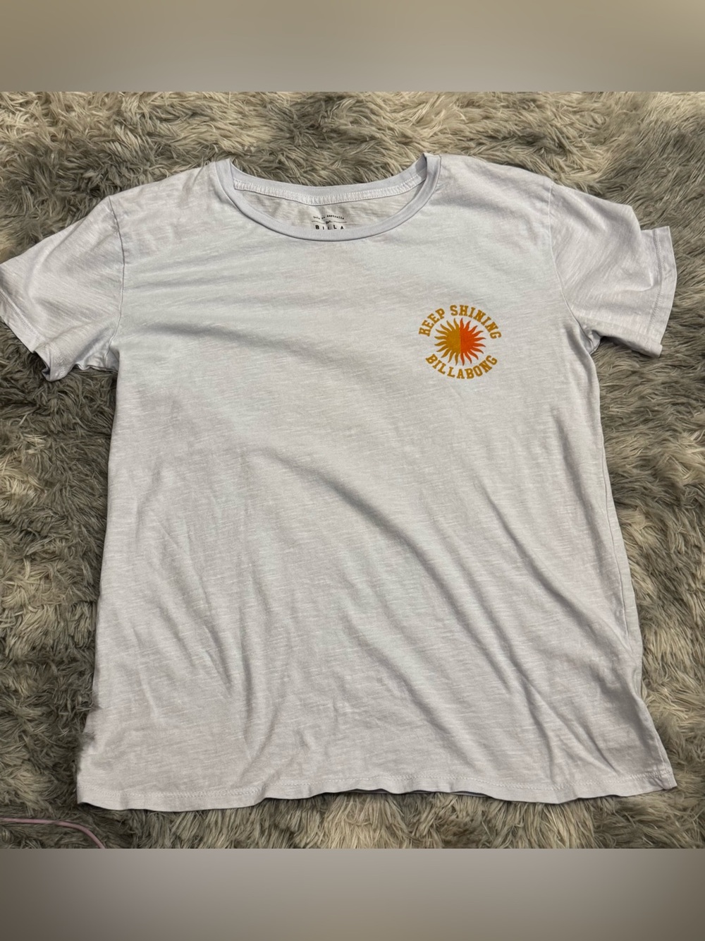 Billabong Keep Shining Graphic Tee Sun Logo Short Sleeve T-Shirt Size S